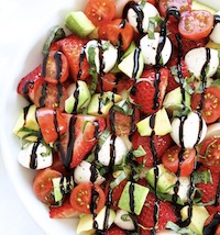 Avocado Strawberry Caprese Salad